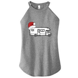 Camping Van Santa Hat Christmas Pajama Cool Gift Women's Perfect Tri Rocker Tank