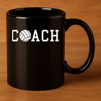 Coach Volleyball Team Gift Idea 11oz C Handle Ceramic Mug