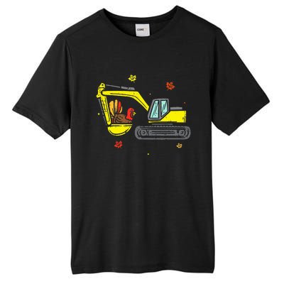 Construction Vehicle Thanksgiving Truck Turkey Tall Fusion ChromaSoft Performance T-Shirt