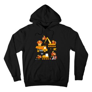 Construction Vehicle Thanksgiving Truck Turkey Hoodie