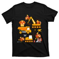 Construction Vehicle Thanksgiving Truck Turkey T-Shirt