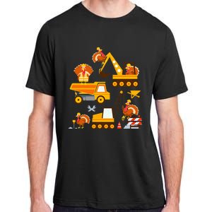 Construction Vehicle Thanksgiving Truck Turkey Adult ChromaSoft Performance T-Shirt