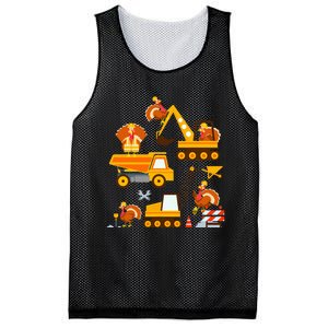 Construction Vehicle Thanksgiving Truck Turkey Mesh Reversible Basketball Jersey Tank