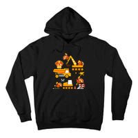 Construction Vehicle Thanksgiving Truck Turkey Tall Hoodie