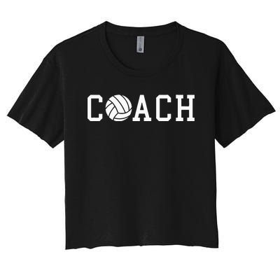 Coach Volleyball Team Gift Idea Women's Crop Top Tee