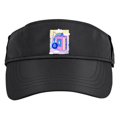 Cassette Vaporwave Tape Retro Vintage 70's 80's 90's Music Adult Drive Performance Visor