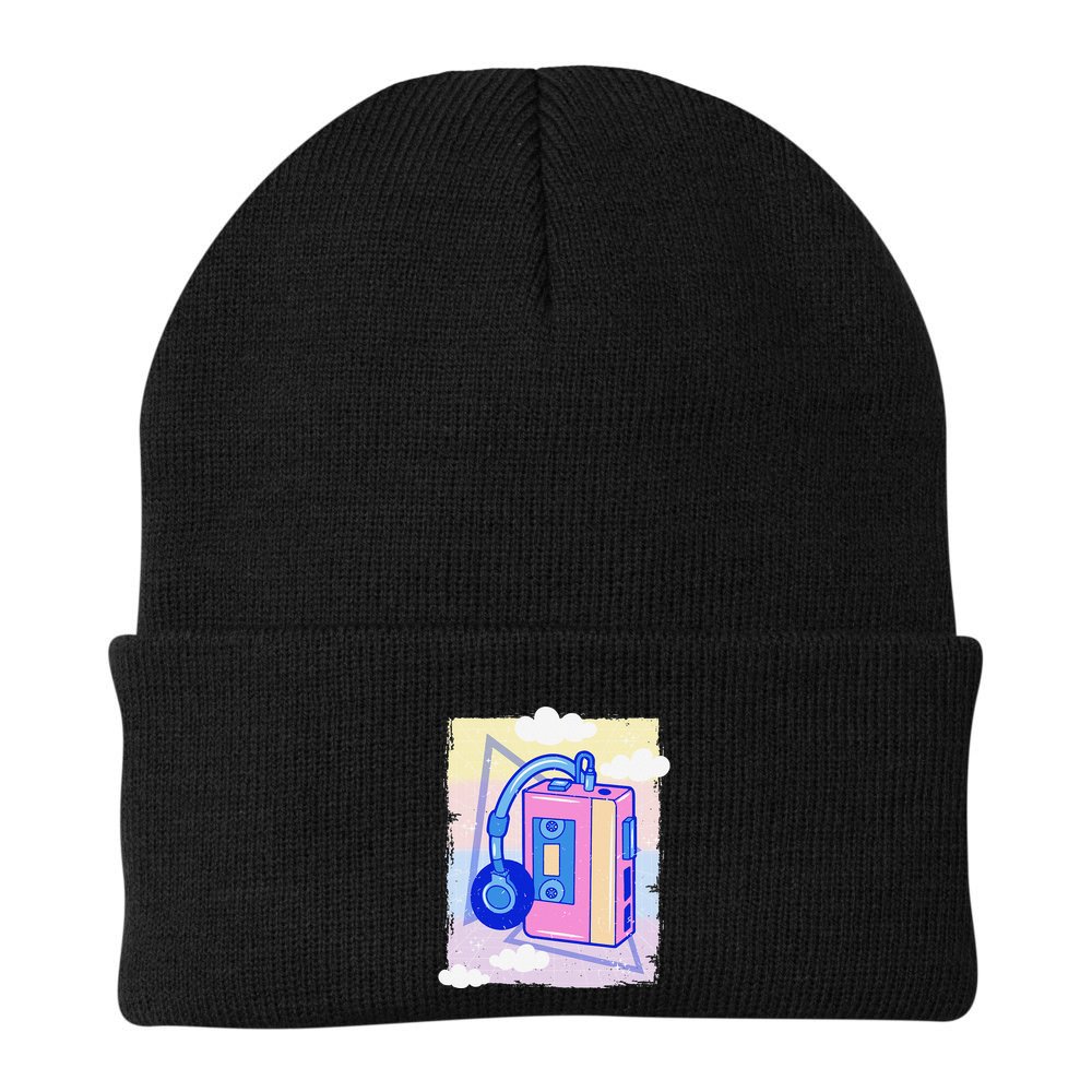 Cassette Vaporwave Tape Retro Vintage 70's 80's 90's Music Beanie