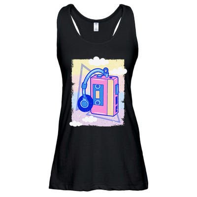 Cassette Vaporwave Tape Retro Vintage 70's 80's 90's Music Ladies Essential Flowy Tank