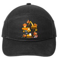 Construction Vehicle Thanksgiving Truck Turkey 7-Panel Snapback Hat