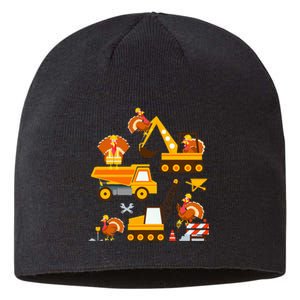 Construction Vehicle Thanksgiving Truck Turkey Sustainable Beanie