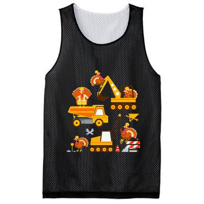 Construction Vehicle Thanksgiving Truck Turkey Mesh Reversible Basketball Jersey Tank