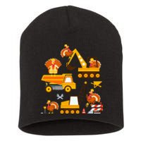 Construction Vehicle Thanksgiving Truck Turkey Short Acrylic Beanie