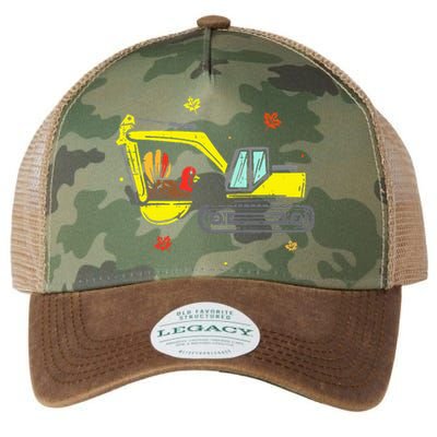 Construction Vehicle Thanksgiving Truck Turkey Legacy Tie Dye Trucker Hat