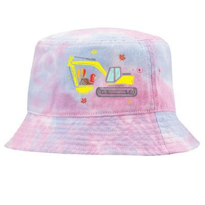 Construction Vehicle Thanksgiving Truck Turkey Tie-Dyed Bucket Hat