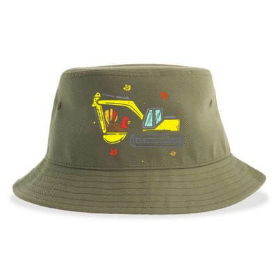 Construction Vehicle Thanksgiving Truck Turkey Sustainable Bucket Hat