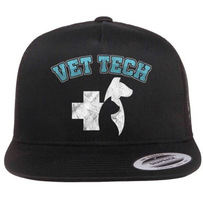 Cool Vet Technician Dog Cat Veterinarian Animal Gift Flat Bill Trucker Hat