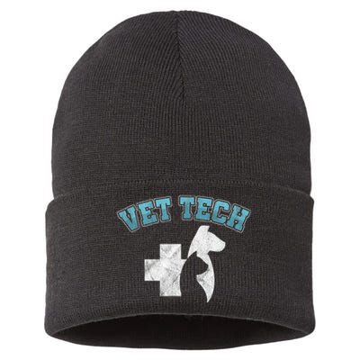 Cool Vet Technician Dog Cat Veterinarian Animal Gift Sustainable Knit Beanie