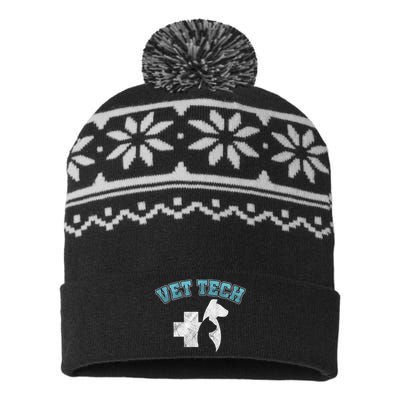 Cool Vet Technician Dog Cat Veterinarian Animal Gift USA-Made Snowflake Beanie