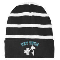 Cool Vet Technician Dog Cat Veterinarian Animal Gift Striped Beanie with Solid Band