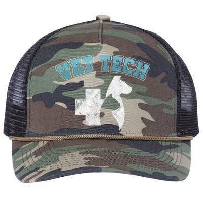 Cool Vet Technician Dog Cat Veterinarian Animal Gift Retro Rope Trucker Hat Cap