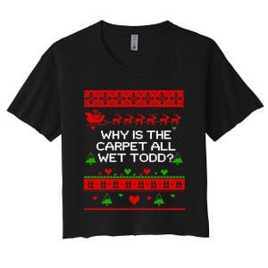 Christmas Vacation Todd & Margo Matching Family Christmas Shirts Women's Crop Top Tee