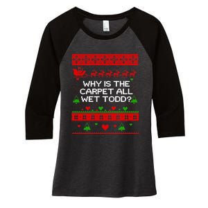 Christmas Vacation Todd & Margo Matching Family Christmas Shirts Women's Tri-Blend 3/4-Sleeve Raglan Shirt