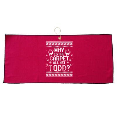 Christmas Vacation Todd & Margo Matching Family Christmas Shirts Large Microfiber Waffle Golf Towel
