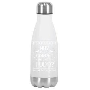 Christmas Vacation Todd & Margo Matching Family Christmas Shirts Stainless Steel Insulated Water Bottle