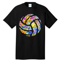 Colorful Volleyball Tie Dye  Teen  Player Coach Tall T-Shirt