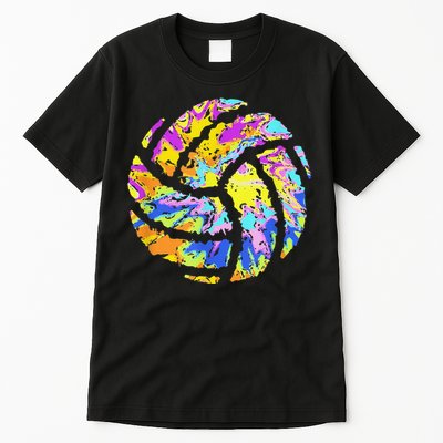 Colorful Volleyball Tie Dye  Teen  Player Coach Tall T-Shirt