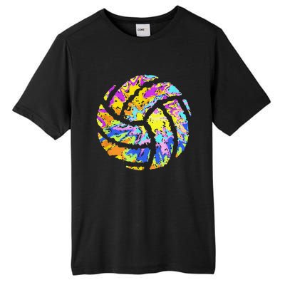 Colorful Volleyball Tie Dye  Teen  Player Coach Tall Fusion ChromaSoft Performance T-Shirt