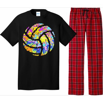 Colorful Volleyball Tie Dye  Teen  Player Coach Pajama Set