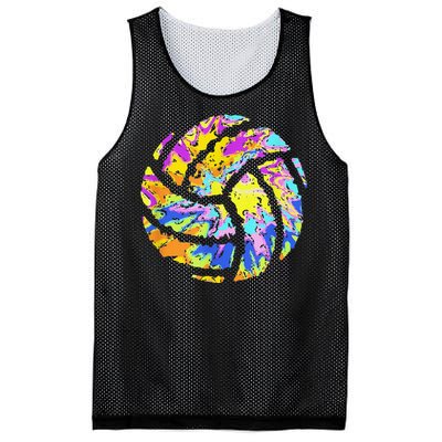 Colorful Volleyball Tie Dye  Teen  Player Coach Mesh Reversible Basketball Jersey Tank