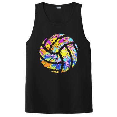 Colorful Volleyball Tie Dye  Teen  Player Coach PosiCharge Competitor Tank