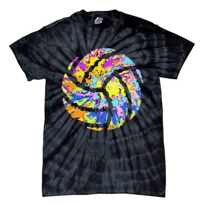 Colorful Volleyball Tie Dye  Teen  Player Coach Tie-Dye T-Shirt