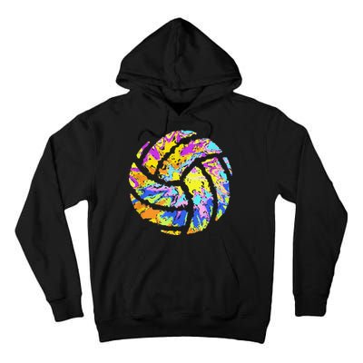 Colorful Volleyball Tie Dye  Teen  Player Coach Tall Hoodie