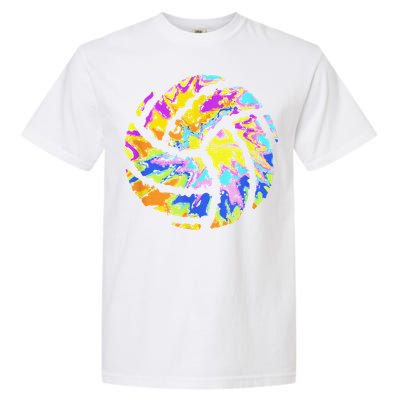 Colorful Volleyball Tie Dye  Teen  Player Coach Garment-Dyed Heavyweight T-Shirt