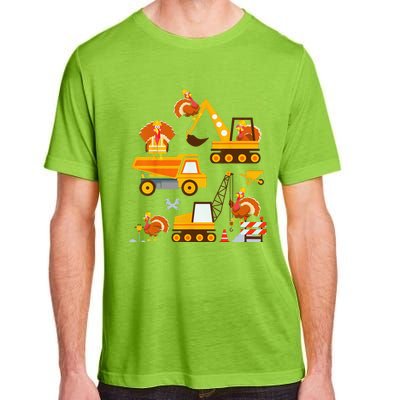 Construction Vehicle Thanksgiving Truck Turkey Adult ChromaSoft Performance T-Shirt