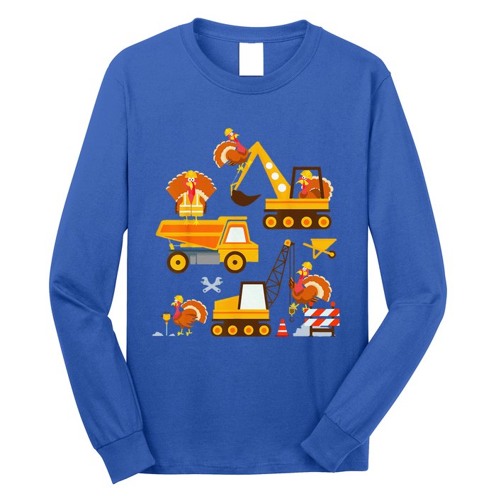 Construction Vehicle Thanksgiving Truck Turkey Long Sleeve Shirt