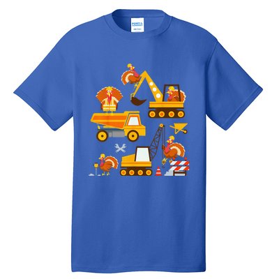 Construction Vehicle Thanksgiving Truck Turkey Tall T-Shirt