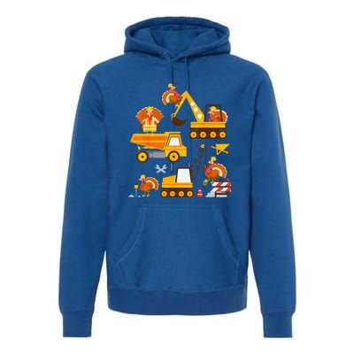 Construction Vehicle Thanksgiving Truck Turkey Premium Hoodie