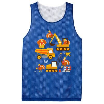 Construction Vehicle Thanksgiving Truck Turkey Mesh Reversible Basketball Jersey Tank