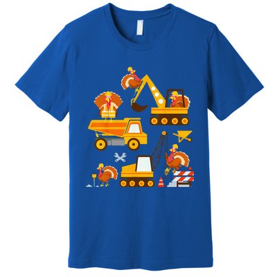 Construction Vehicle Thanksgiving Truck Turkey Premium T-Shirt