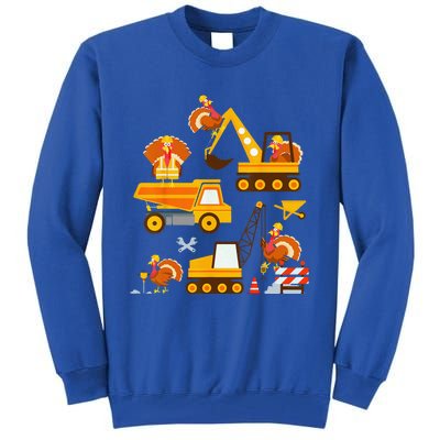 Construction Vehicle Thanksgiving Truck Turkey Tall Sweatshirt