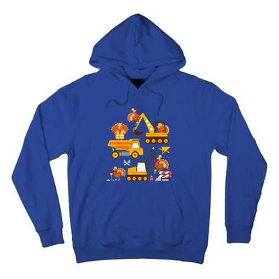 Construction Vehicle Thanksgiving Truck Turkey Tall Hoodie