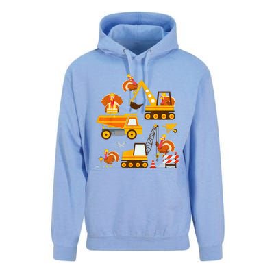 Construction Vehicle Thanksgiving Truck Turkey Unisex Surf Hoodie