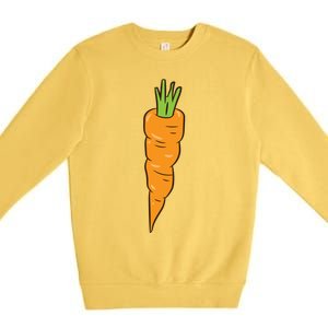 Carrots Vegetables Team Peas And Carrots Meaningful Gift Premium Crewneck Sweatshirt