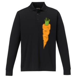 Carrots Vegetables Team Peas And Carrots Meaningful Gift Performance Long Sleeve Polo