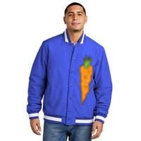 Carrots Vegetables Team Peas And Carrots Meaningful Gift Insulated Varsity Jacket