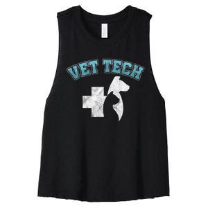 Cool Vet Technician Dog Cat Veterinarian Animal Gift Women's Racerback Cropped Tank